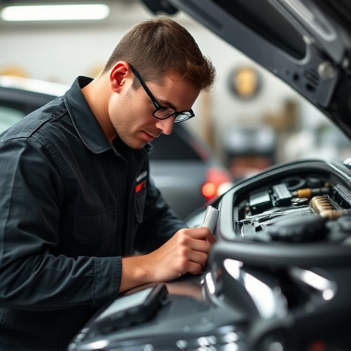 auto technician working