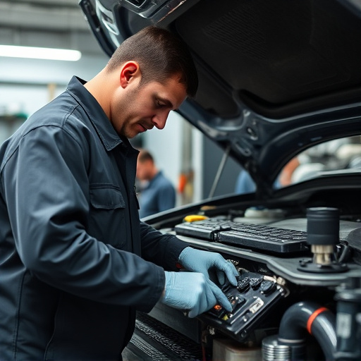 auto technician working
