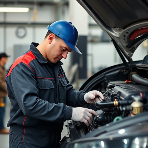 auto technician working