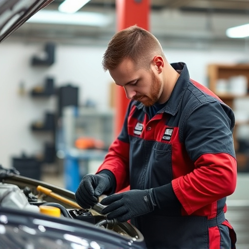 auto technician working