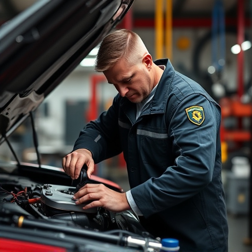 auto technician working