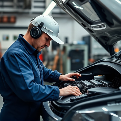 auto technician working