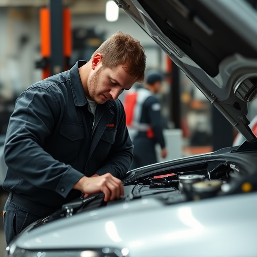 auto technician working