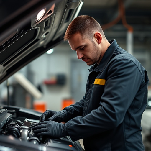 auto technician working