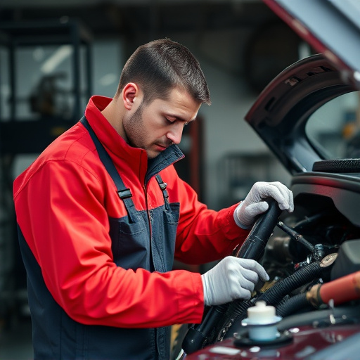 auto technician working
