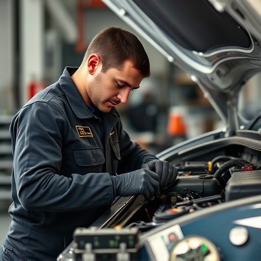 auto technician working
