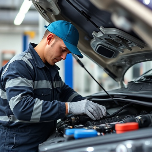 auto technician working