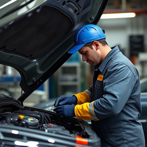 auto technician working