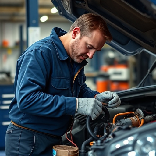 auto technician working