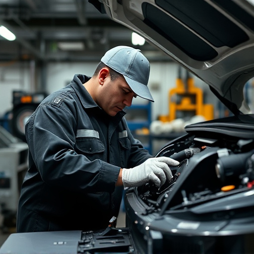 auto technician working