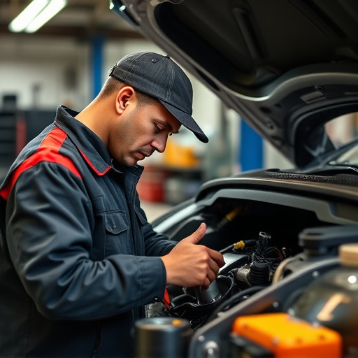 auto technician working