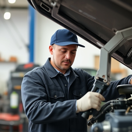 auto technician working