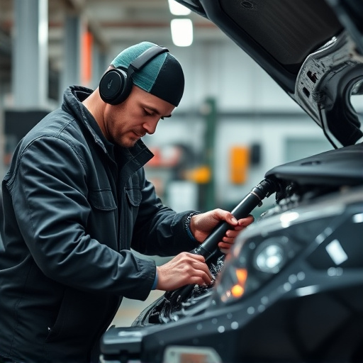 auto technician working