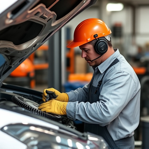 auto technician working