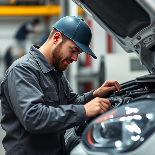 auto technician working