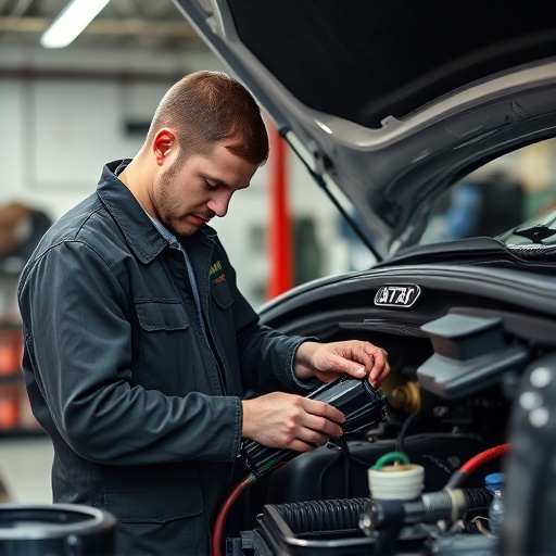 auto technician working