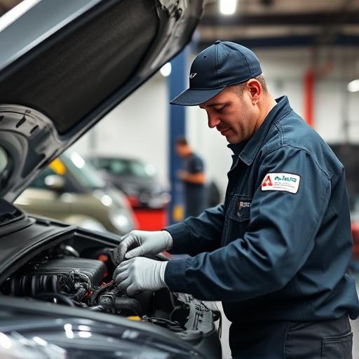 auto technician working