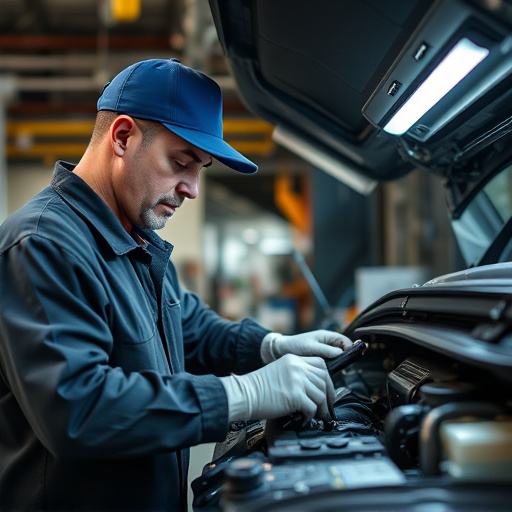 auto technician working