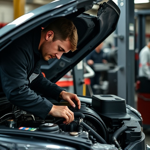 auto technician working