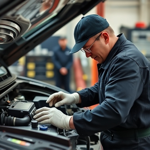 auto technician working