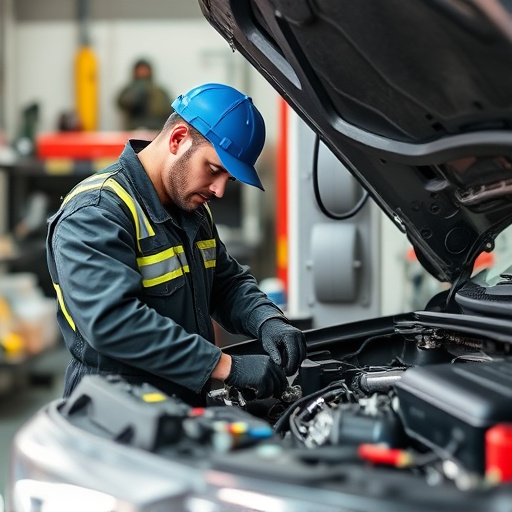 auto technician working