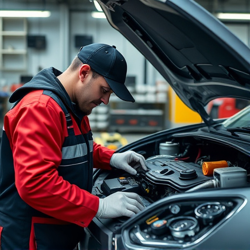 auto technician working
