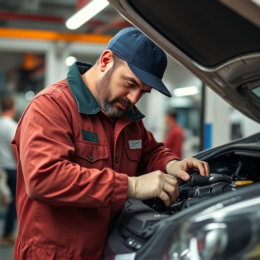 auto technician working