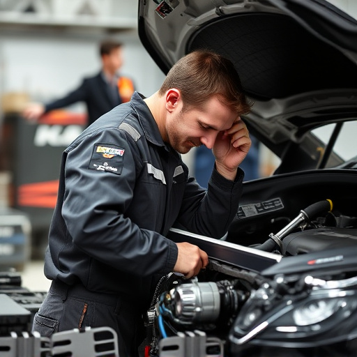 auto technician working