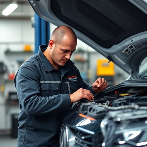 auto technician working