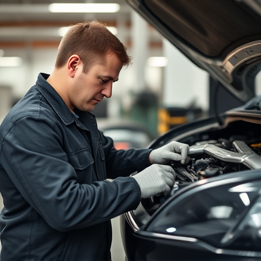 auto technician working