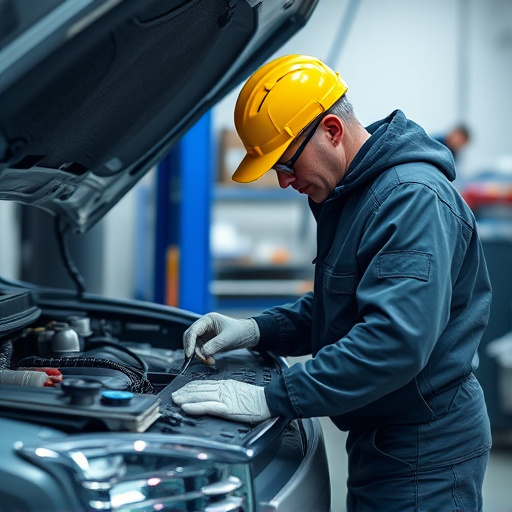 auto technician working