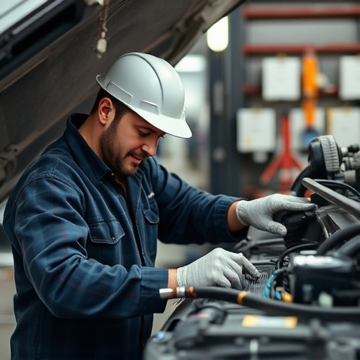 auto technician working