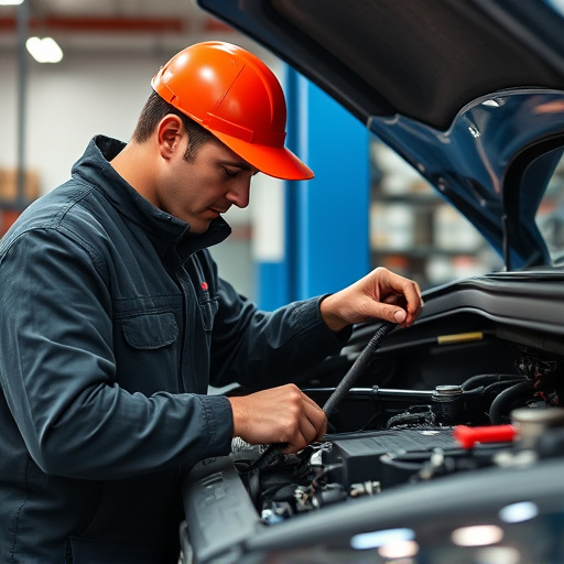 auto technician working