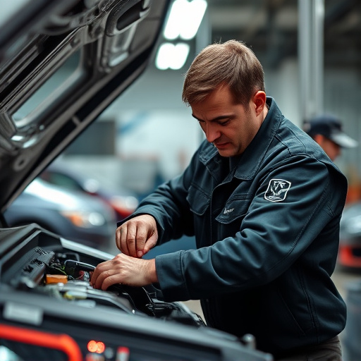 auto technician working