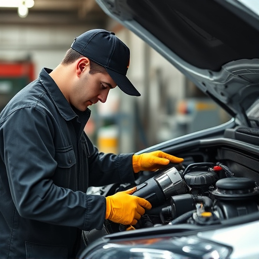 auto technician working