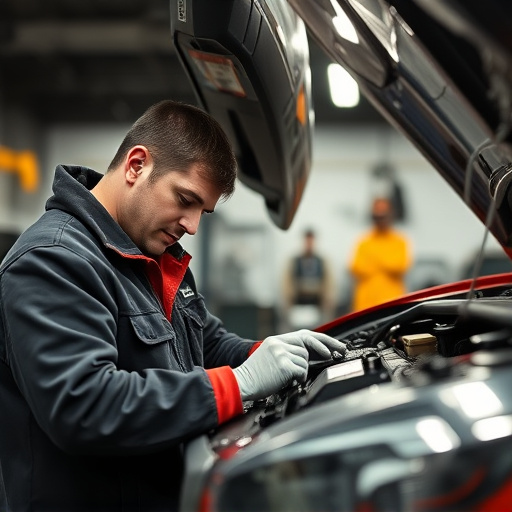 auto technician working