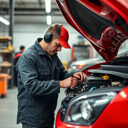 auto technician working