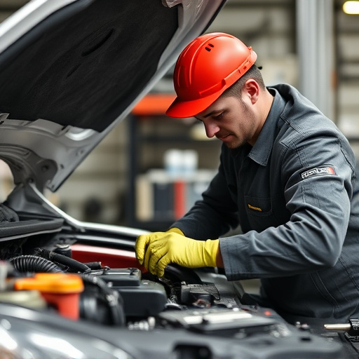 auto technician working