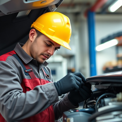 auto technician working