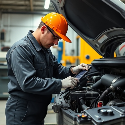 auto technician working