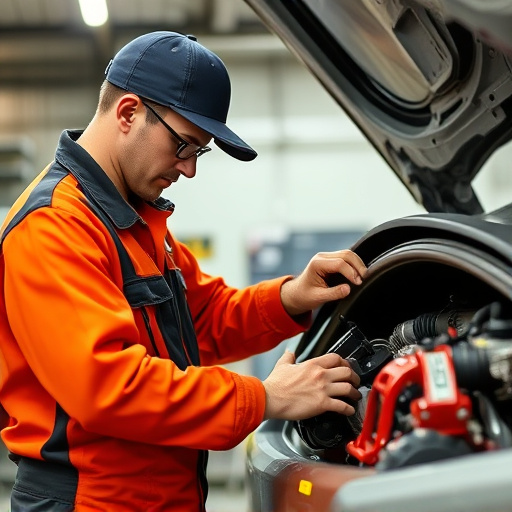 auto technician working