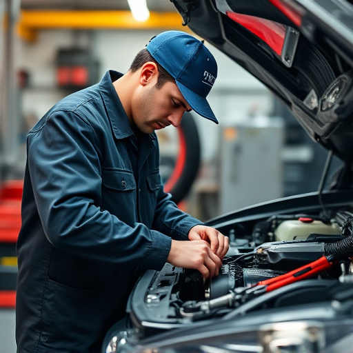 auto technician working