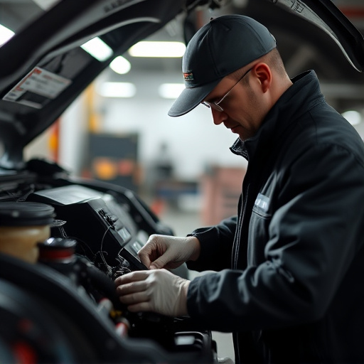 auto technician working