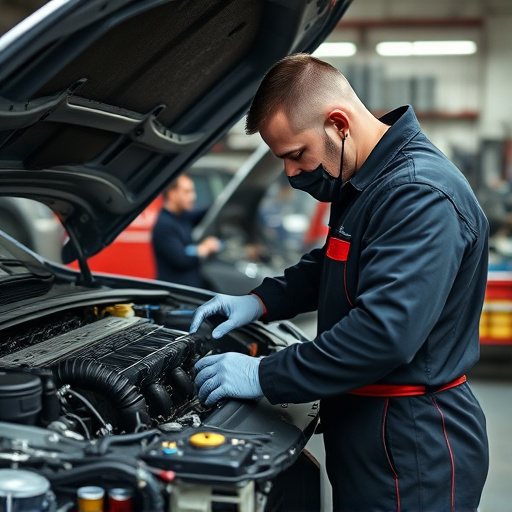 auto technician working