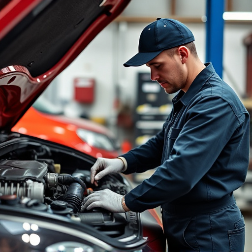 auto technician working