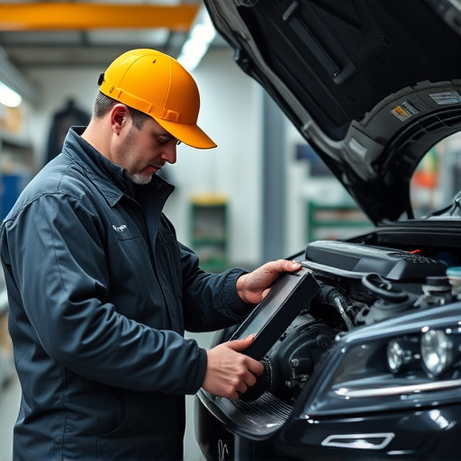 auto technician working