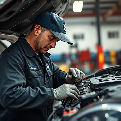 auto technician working